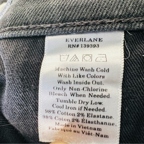 EVERLANE summer regular ankle high rise skinny black jeans. size 25 - Picture 4 of 7